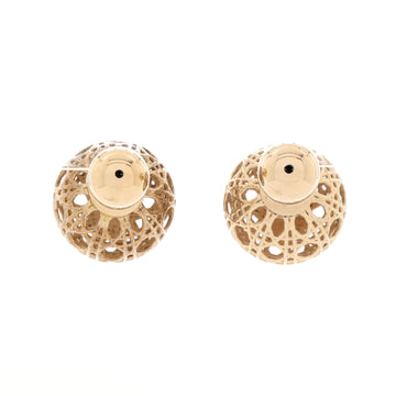 Christian Dior Tribales Stud Earrings Cannage Metal