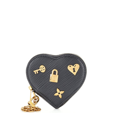 Louis Vuitton Heart Coin Purse Love Lock Epi Leather