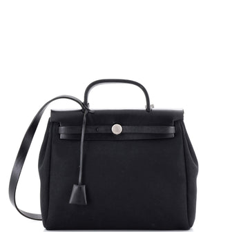 Hermes Herbag Toile and Leather PM
