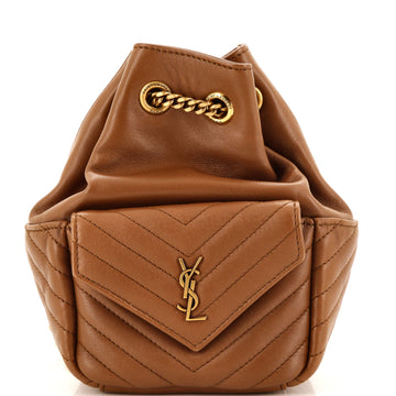 Saint Laurent Joe Bucket Bag Matelasse Chevron Leather Mini
