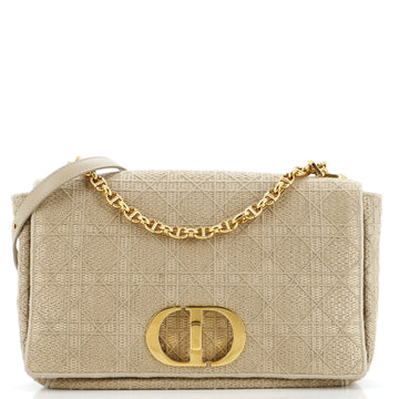Christian Dior Caro Bag Cannage Quilt Canvas Medium