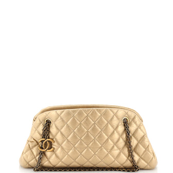 Chanel Just Mademoiselle Bag Quilted Aged Calfskin Medium
