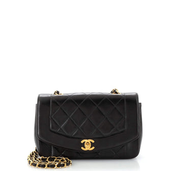 Chanel Vintage Diana Flap Bag Quilted Lambskin Small