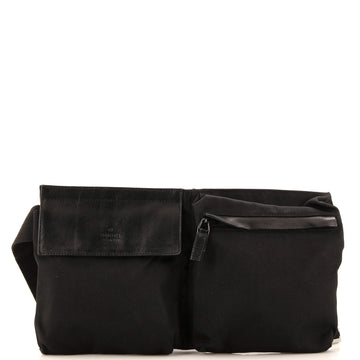 Gucci Vintage Double Belt Bag Canvas Medium