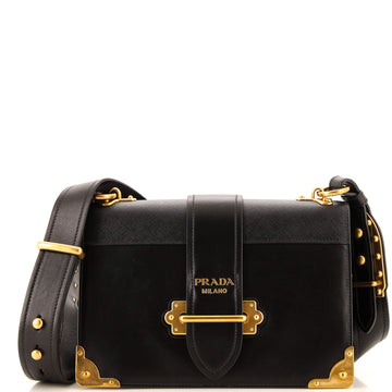 Prada Cahier Crossbody Bag City Calf and Saffiano Large