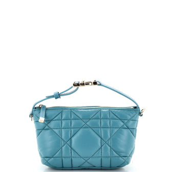 Christian Dior DiorTravel Nomad Pouch Macrocannage Quilt Calfskin Small
