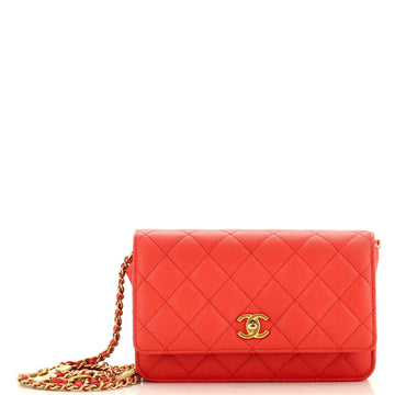 Chanel Medallion Charms CC Wallet on Chain Quilted Caviar