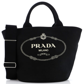 Prada Canapa Convertible Shopping Tote Canvas Medium