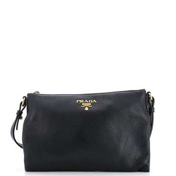 Prada Double Zip Crossbody Bag Vitello Daino Small