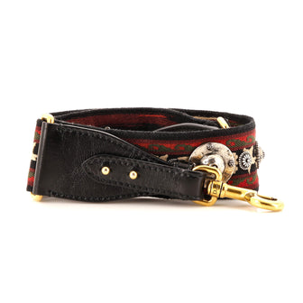 Christian Dior Bohemian Fringe Shoulder Strap Embellished Canvas