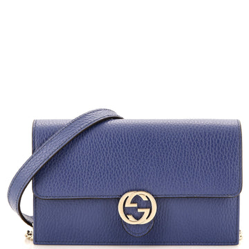 Gucci Interlocking Wallet on Chain (Outlet) Leather