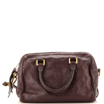 Louis Vuitton Speedy Bandouliere Bag Monogram Empreinte Leather 25