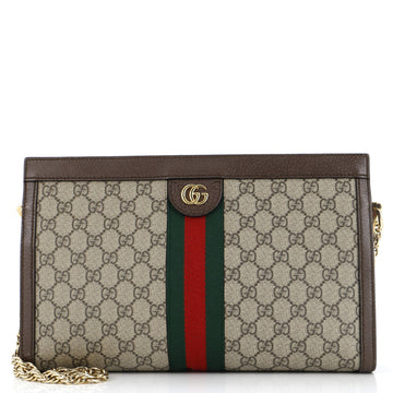 Gucci Ophidia Chain Shoulder Bag GG Coated Canvas Medium