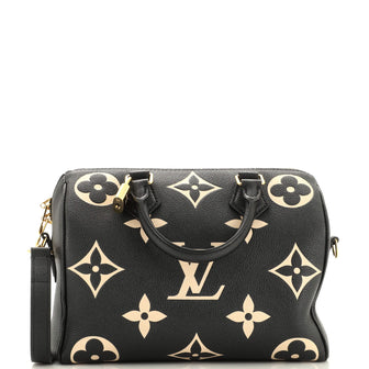 Louis Vuitton Speedy Bandouliere Bag Bicolor Monogram Empreinte Giant 25