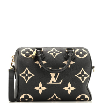 Louis Vuitton Speedy Bandouliere Bag Bicolor Monogram Empreinte Giant 25