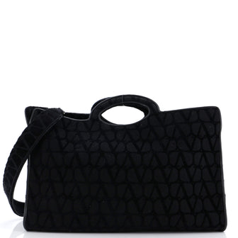 Valentino Garavani Le Troisieme Tote Toile Iconograph Fabric Medium
