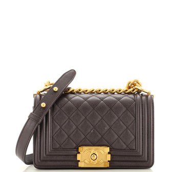Chanel Boy Flap Bag Quilted Caviar Small