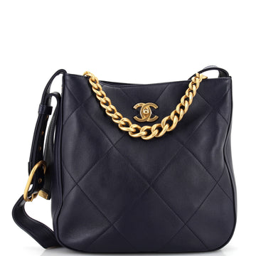 Chanel Easy Mood Hobo Quilted Calfskin