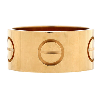 Cartier Love Band Ring 18K Yellow Gold Wide