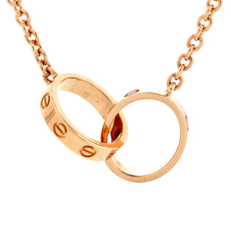 Cartier Love Interlocking Necklace 18K Rose Gold