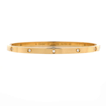 Cartier Love 10 Diamond Bracelet 18K Yellow Gold with Diamonds Small