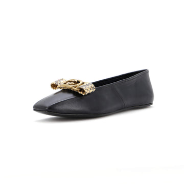 Gucci Women's Evi Interlocking G Ballet Flats Leather with Python