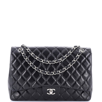 Chanel Classic Single Flap Bag Quilted Lambskin Maxi