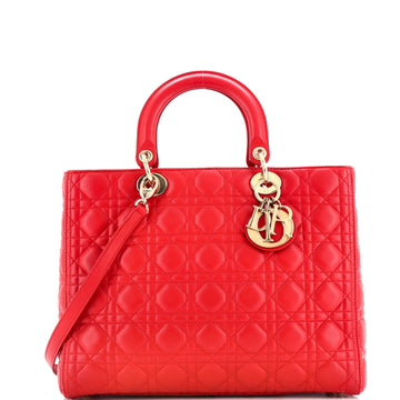 Christian Dior Lady Dior Bag Cannage Quilt Lambskin Large