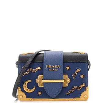 Prada Cahier Crossbody Bag Embellished Leather Small