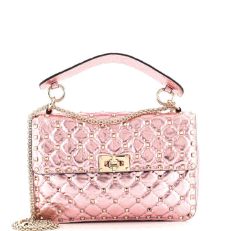 Valentino Garavani Rockstud Spike Flap Bag Quilted Leather Medium