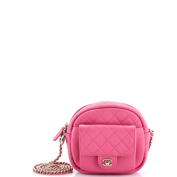 Chanel CC Day Camera Case Quilted Caviar Small