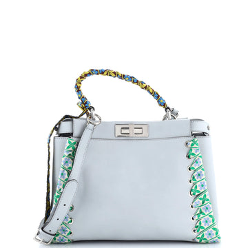 Fendi Peekaboo Bag Leather with Ribbon Whipstitch Regular
