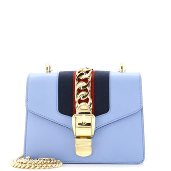 Gucci Sylvie Chain Shoulder Bag Leather Mini