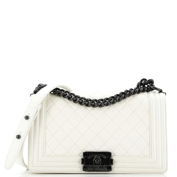 Chanel Boy Flap Bag Quilted Lambskin Old Medium