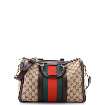 Gucci Vintage Web Boston Bag GG Canvas Medium