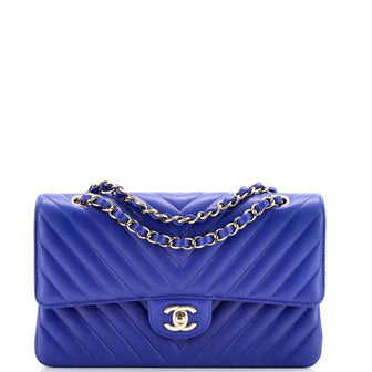 Chanel Classic Double Flap Bag Chevron Lambskin Medium