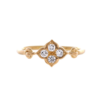 Cartier Hindu Floral Ring 18K Yellow Gold and Diamonds