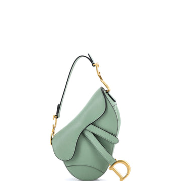 Christian Dior Saddle Handbag Leather Mini