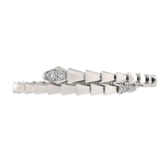 Bvlgari Serpenti Viper Bracelet 18K White Gold with Diamonds Small