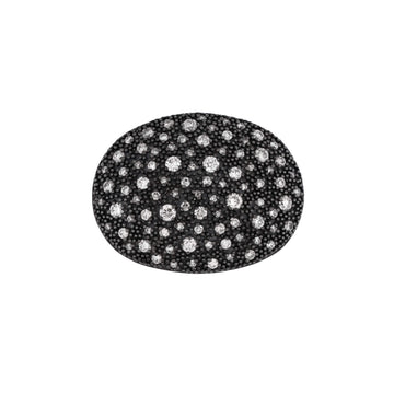 David Yurman Midnight Melange Oval Ring Sterling Silver with Diamonds