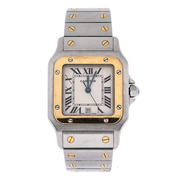 Cartier Santos de Cartier Galbee Quartz Watch Stainless Steel and Yellow Gold 29