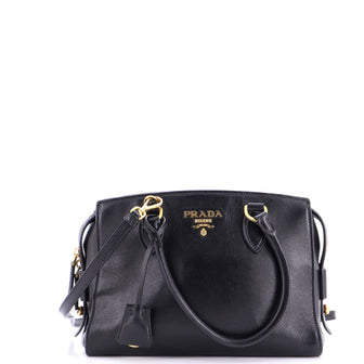 Prada Convertible Zip Around Satchel City Calfskin Medium