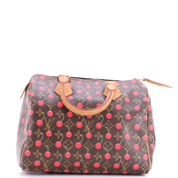 Louis Vuitton Speedy Handbag Limited Edition Monogram Cerises 25