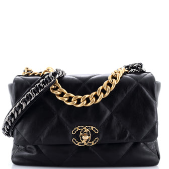 Chanel 19 Flap Bag Quilted Leather Large