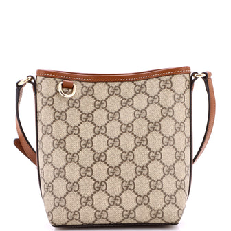 Gucci GG Emblem Bucket Bag GG Coated Canvas Nano
