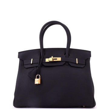 Hermes Birkin Handbag Black Togo with Rose Gold Hardware 30