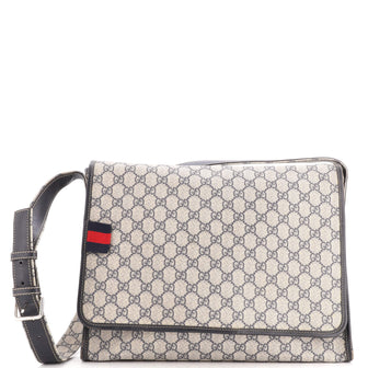 Gucci Web Loop Messenger GG Coated Canvas Large