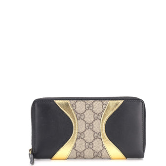 Gucci Osiride Continental Wallet GG Coated Canvas and Leather with Snakeskin Long