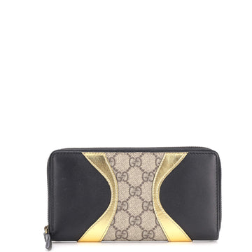 Gucci Osiride Continental Wallet GG Coated Canvas and Leather with Snakeskin Long