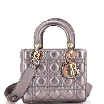 Christian Dior My ABCDior Lady Dior Bag Metallic Cannage Quilt Leather
